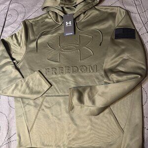 UNDER ARMOUR USA FREEDOM ARMY GREEN HOODIE SIZE L MEN NWT $75.00